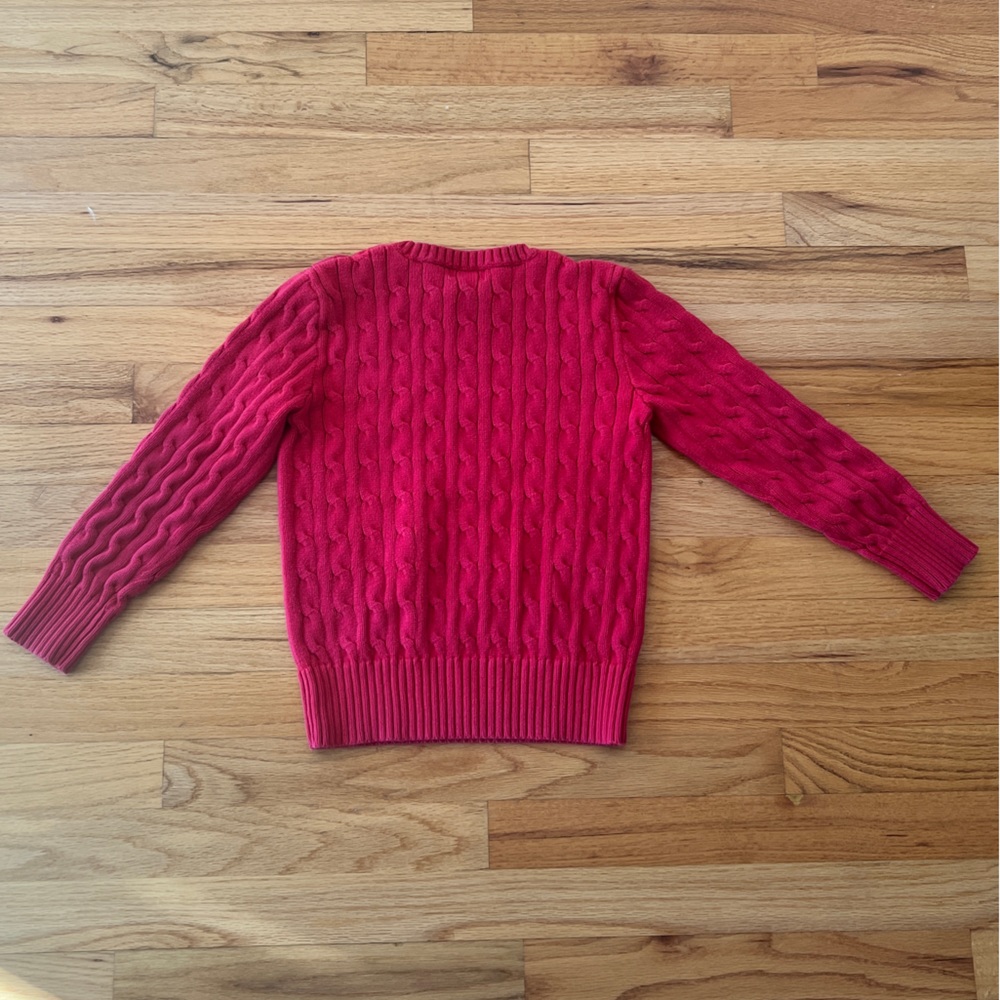 Christmas red Polo Ralph Lauren long sleeve Sweater. Boy size 8 - Picture 4 of 7